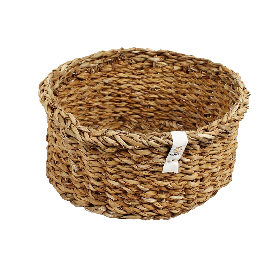 ReSpiin MEDIUM Woven Seagrass Basket NATURAL