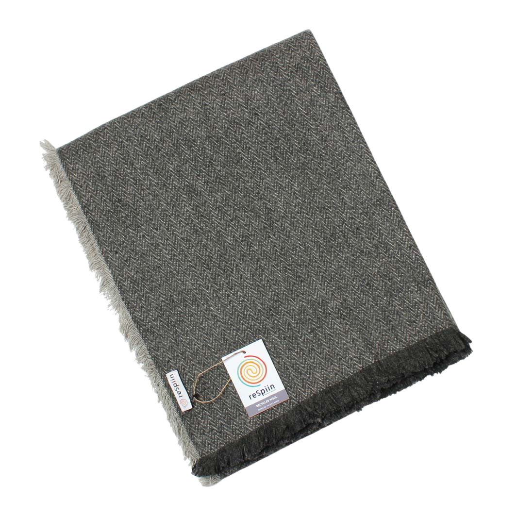 ReSpiin Recycled Wool Blanket SLATE Sustainably Made