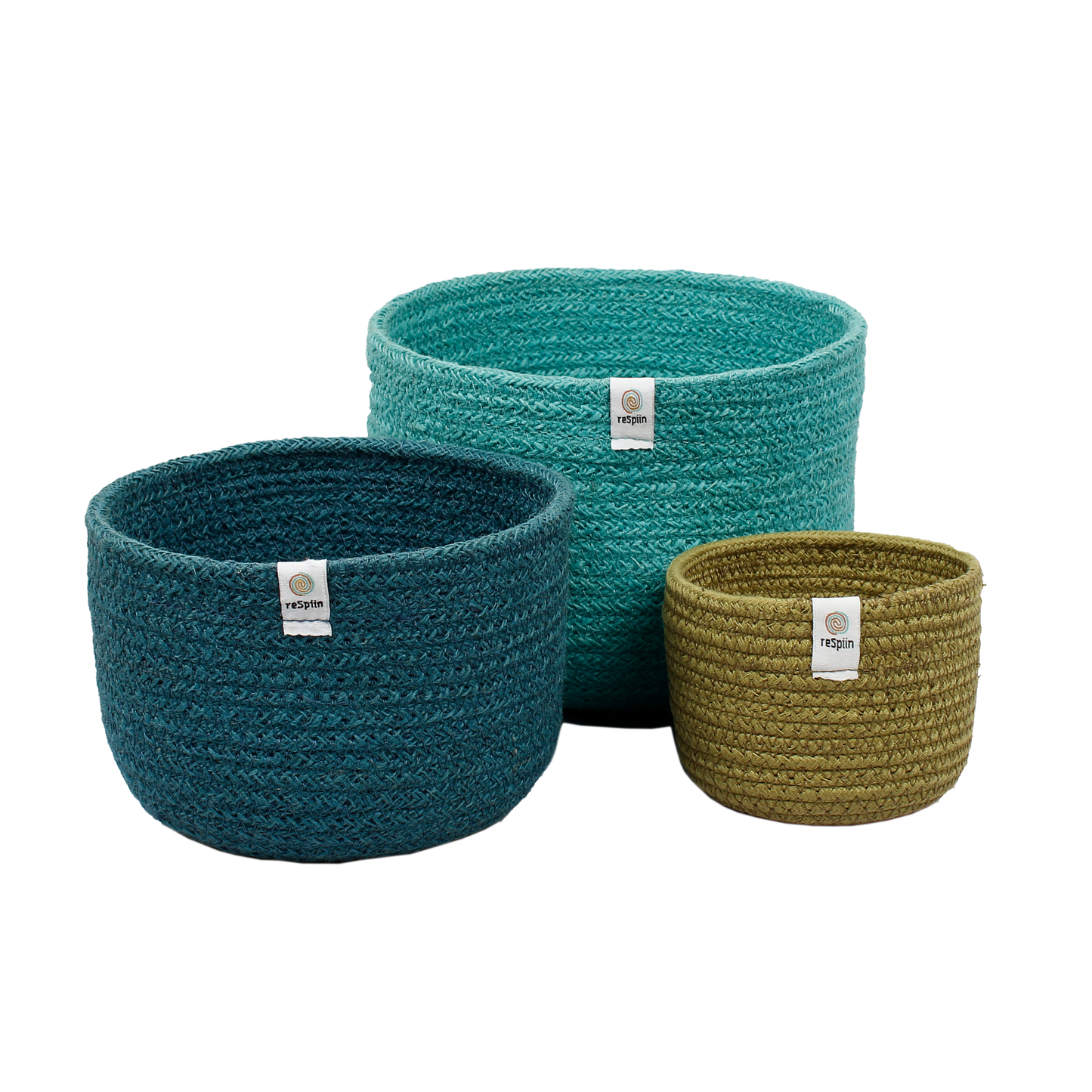 TALL Woven Jute Basket Set of 3 - OCEAN