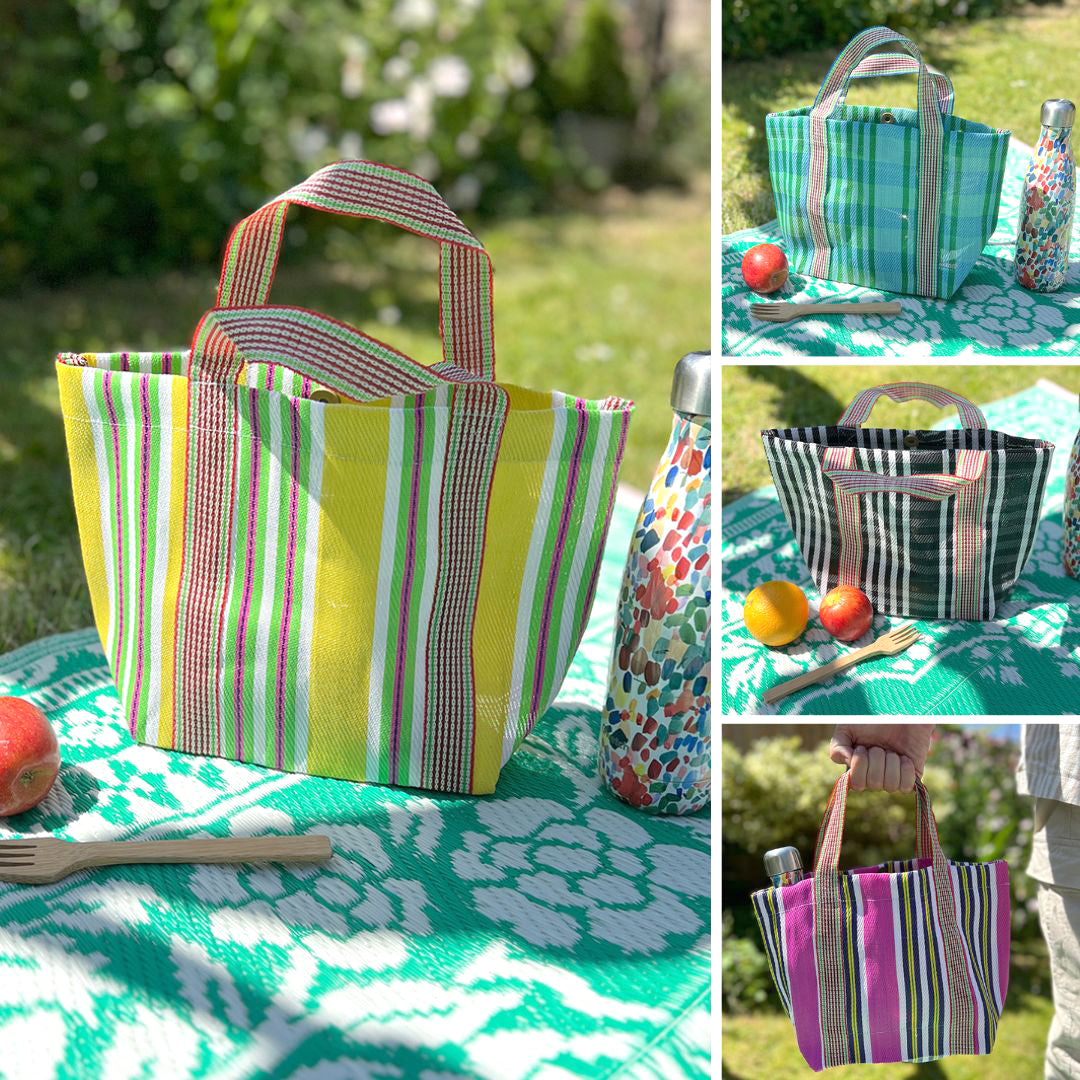 Recycled Woven Lunch Bag - Beach