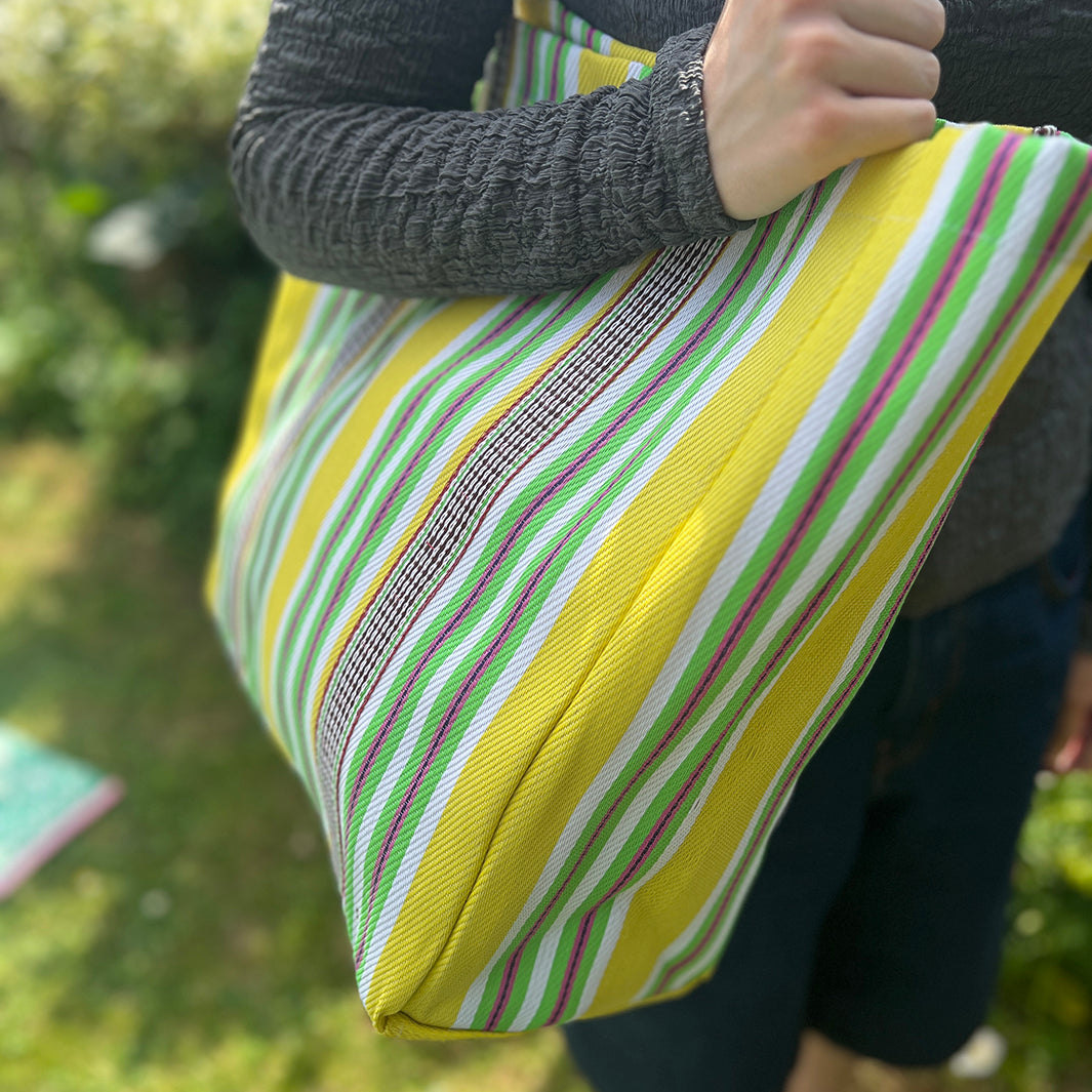 Recycled Woven Tote Bag - Beach