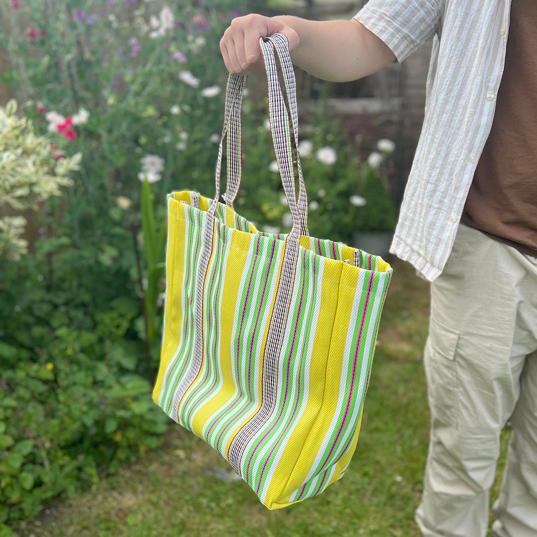 Recycled Woven Tote Bag - Beach