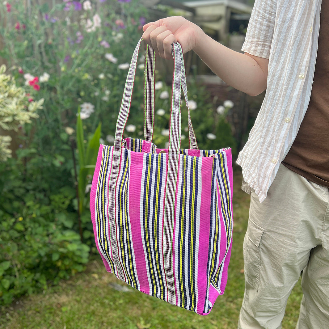 Recycled Woven Tote Bag - Fire