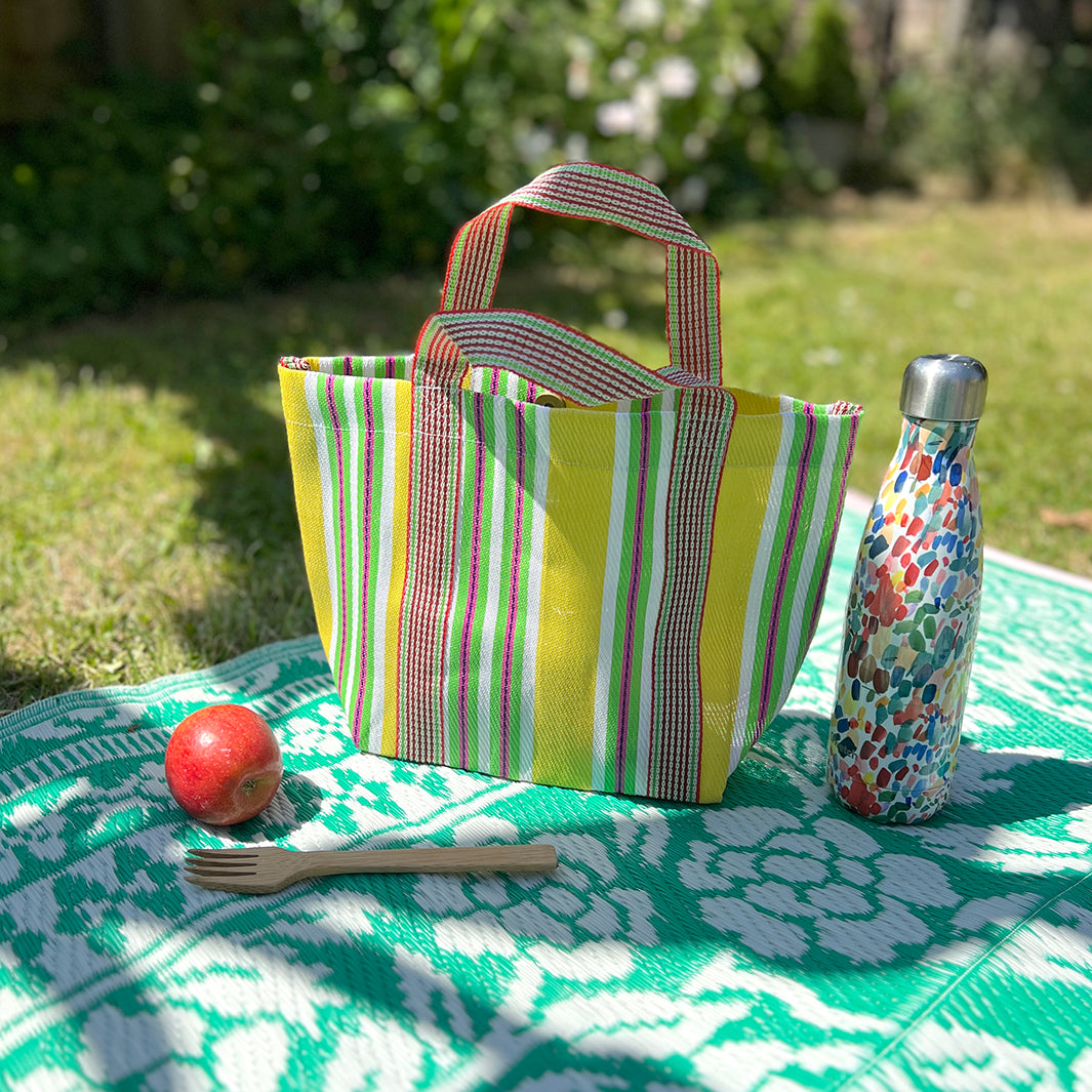 Recycled Woven Lunch Bag - Beach