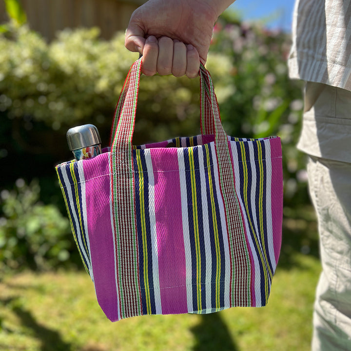 Recycled Woven Lunch Bag - Fire