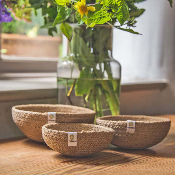 Jute Mini Bowl Set - Natural