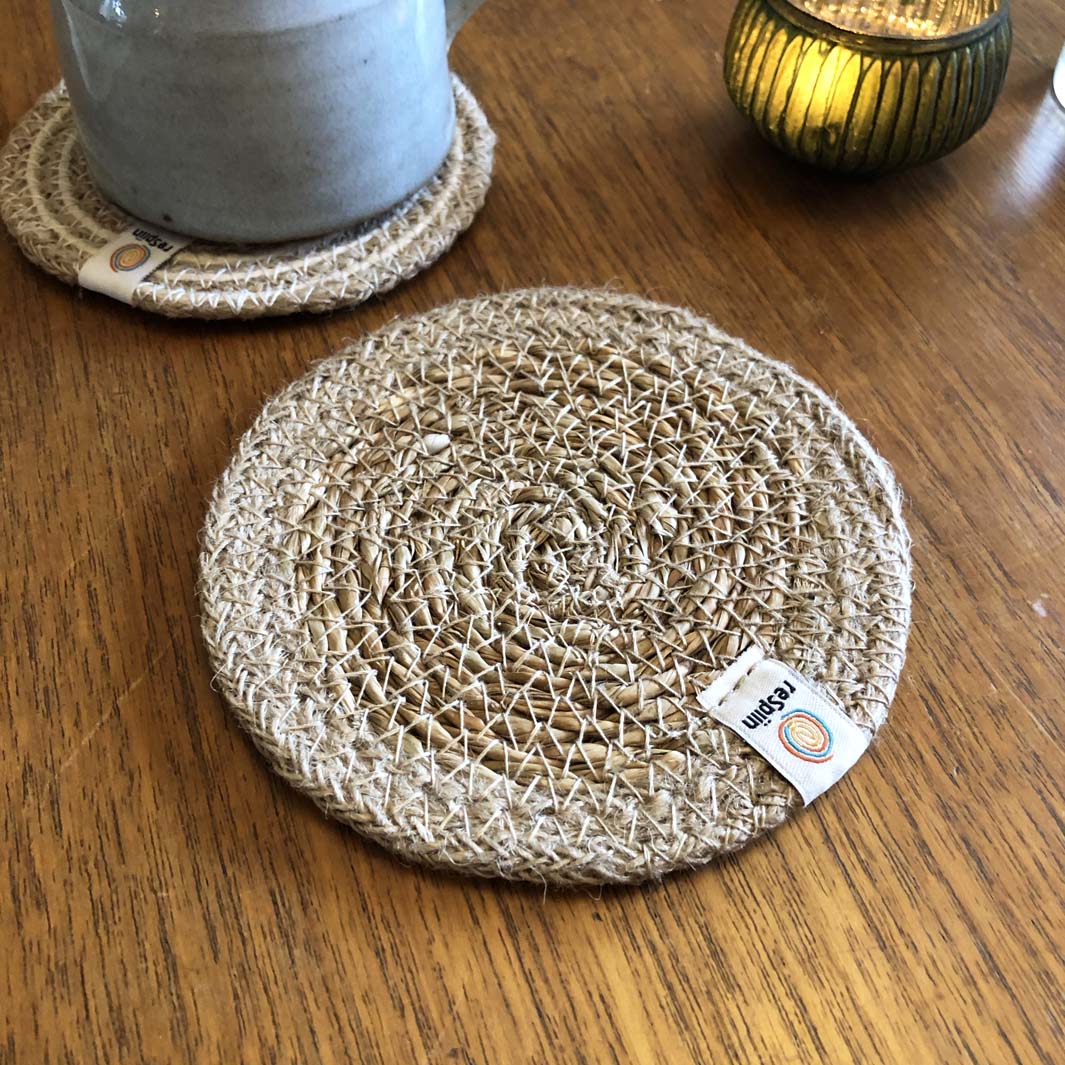 Seagrass & Jute Coaster - Natural/Natural