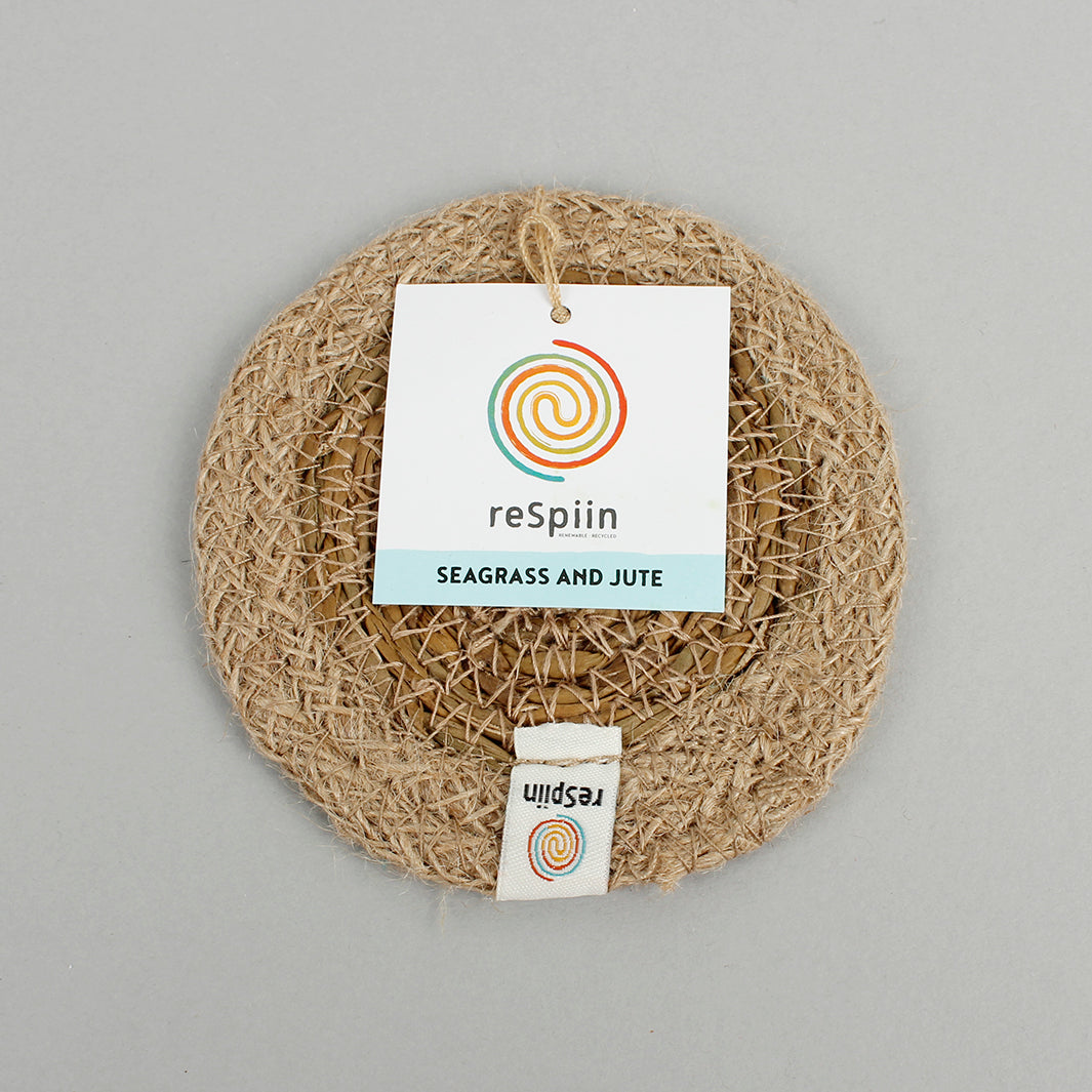 Seagrass & Jute Coaster - Natural/Natural