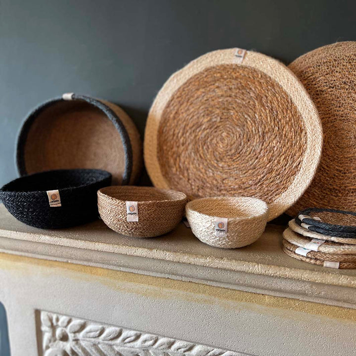 Jute Mini Bowl Set - Pebble