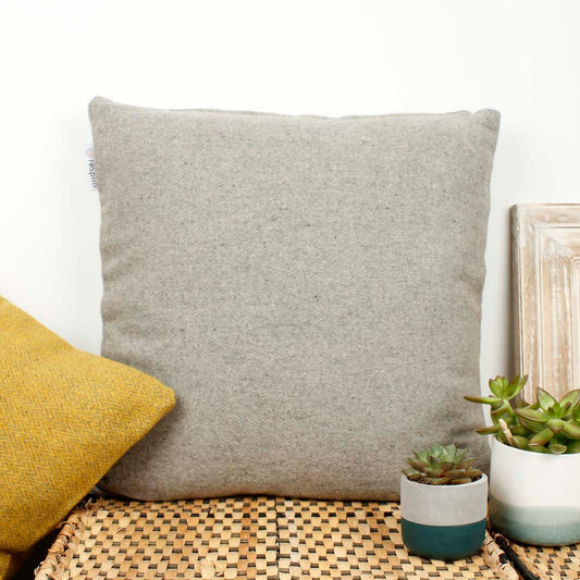 Recycled Wool Cushion Cover - Light Grey