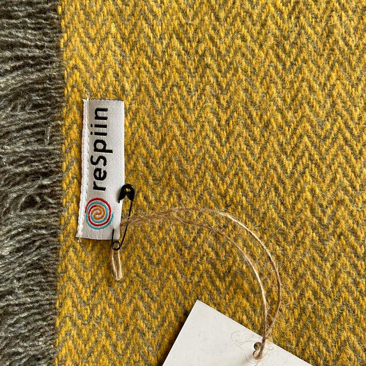 Recycled Wool Blanket/Throw - Saffron