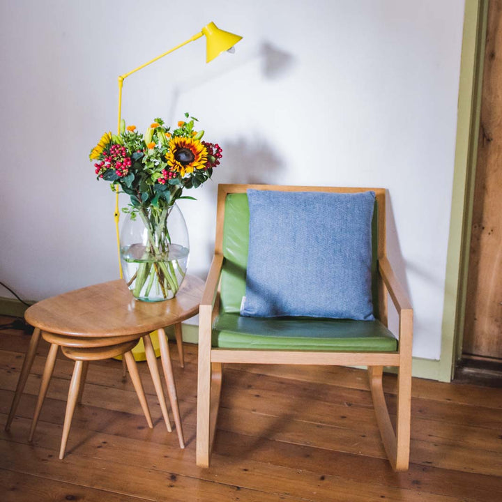 Recycled Wool Cushion Cover- Denim Blue