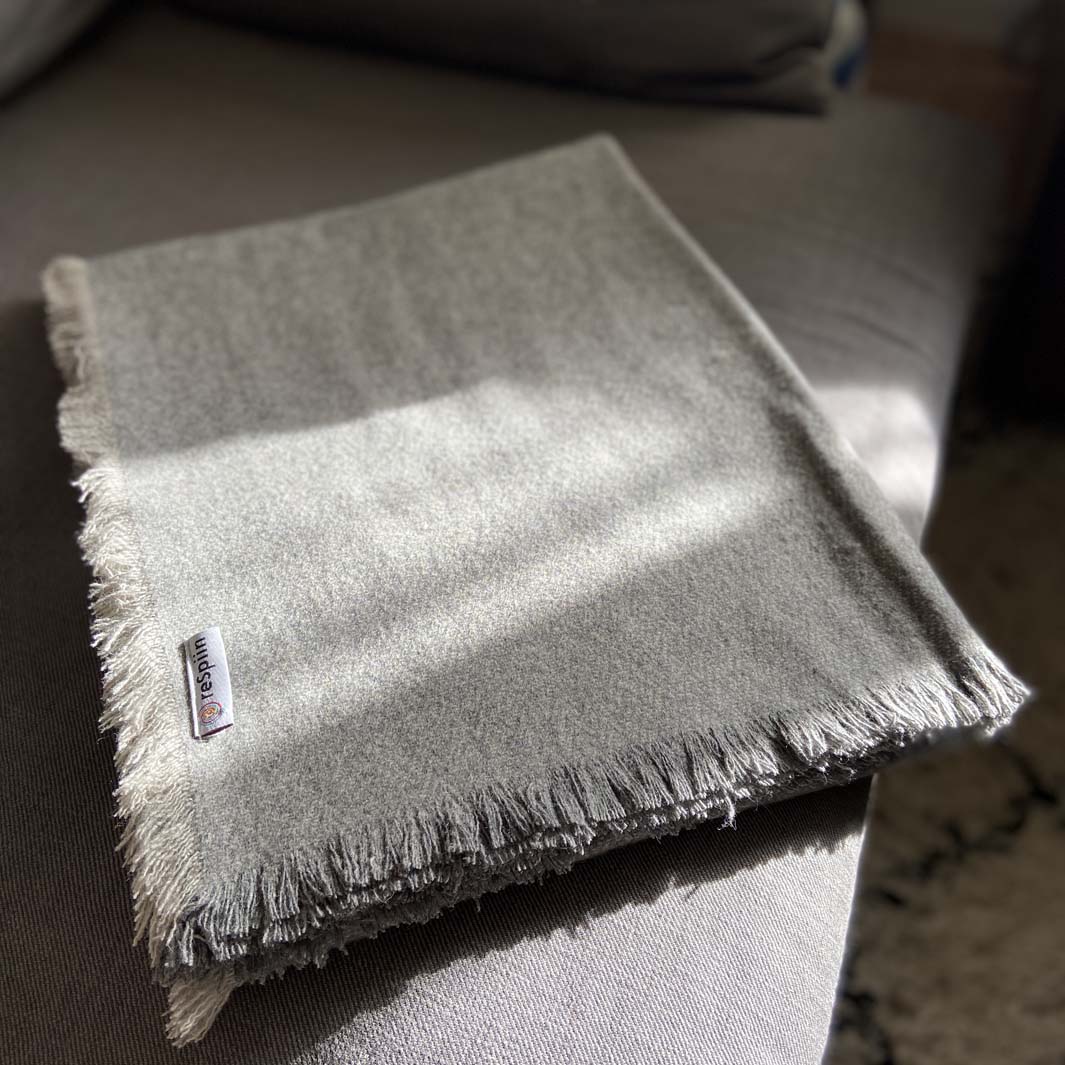 Recycled Wool Blanket/Throw - Dove