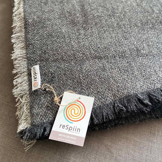 Recycled Wool Blanket/Throw - Slate