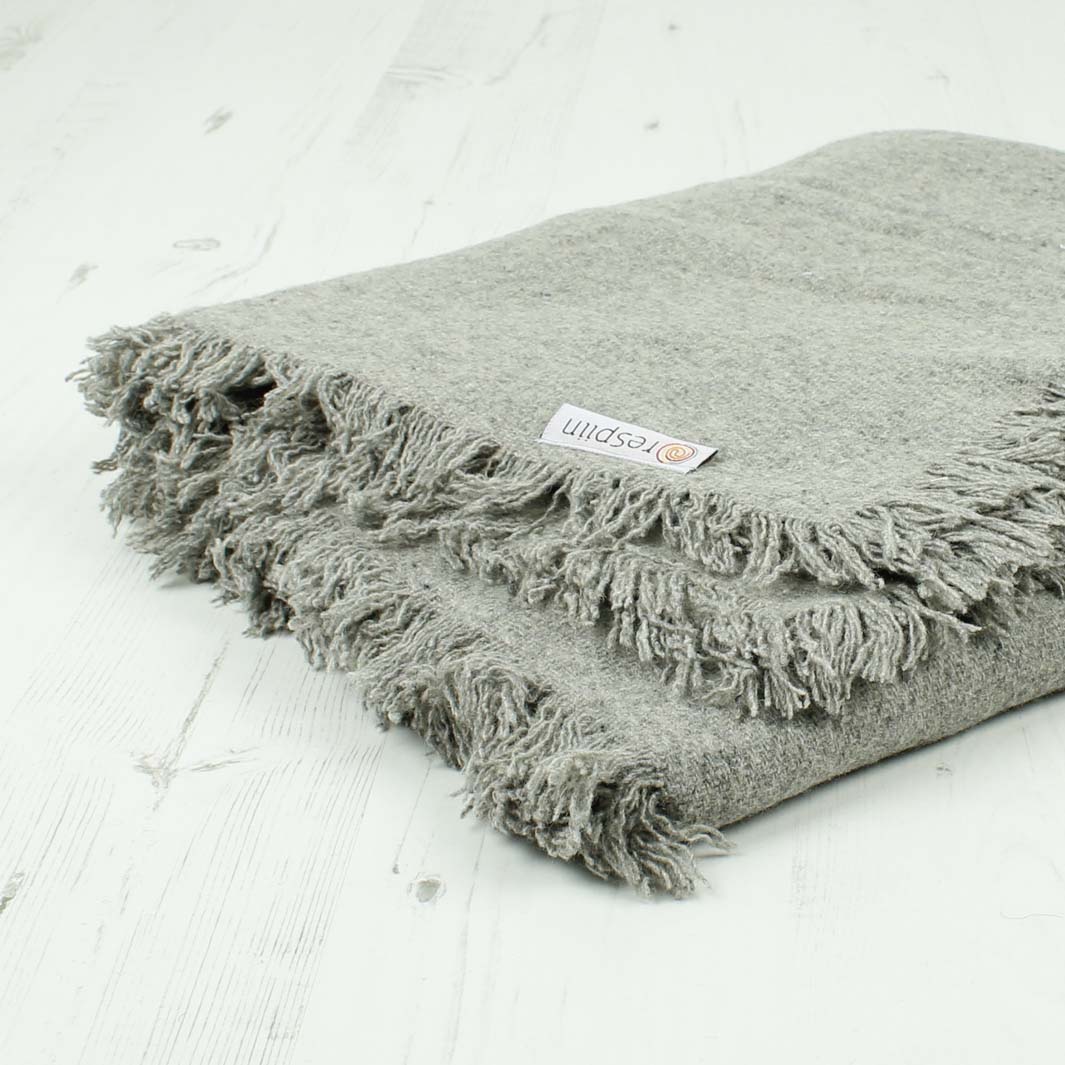 *NQP* Recycled Wool Blanket/Throw - Light Grey