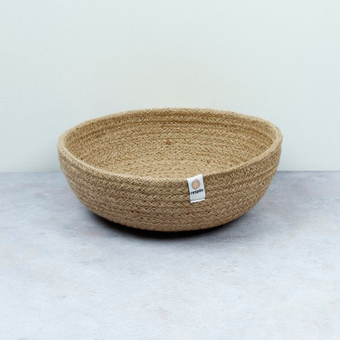 Jute Bowl Natural - Medium - Green Tulip