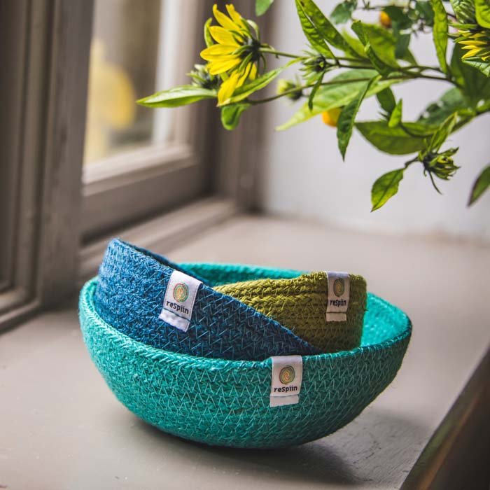 Jute Mini Bowl Set - Ocean - Green Tulip