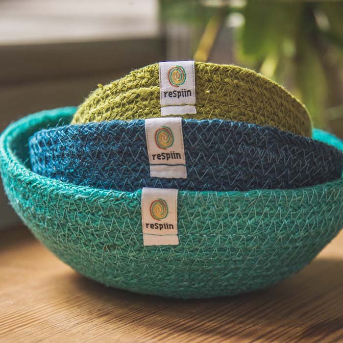 Jute Mini Bowl Set - Ocean - Green Tulip