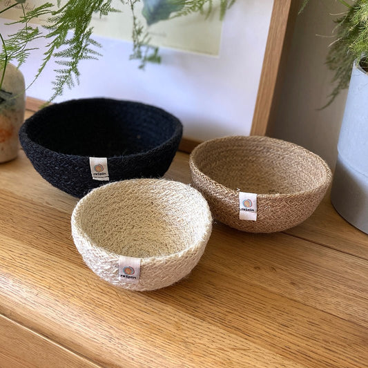 Jute Mini Bowl Set - Pebble - Green Tulip