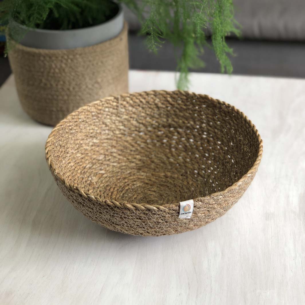 Seagrass Large Bowl - Natural - Green Tulip