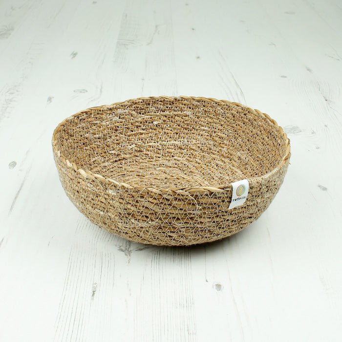 Seagrass Medium Bowl - Natural - Green Tulip