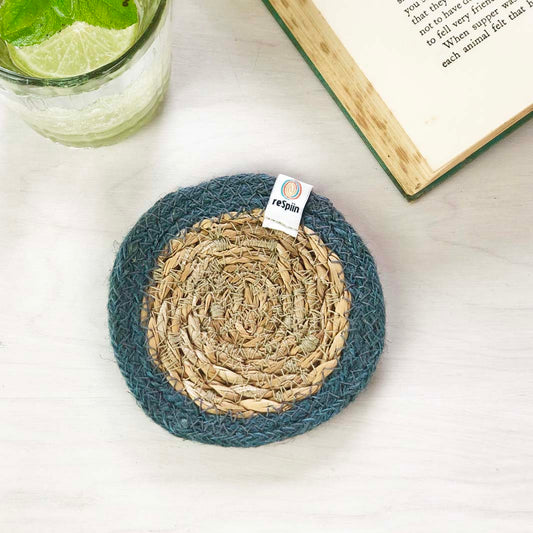 Seagrass & Jute Coaster - Natural/Grey