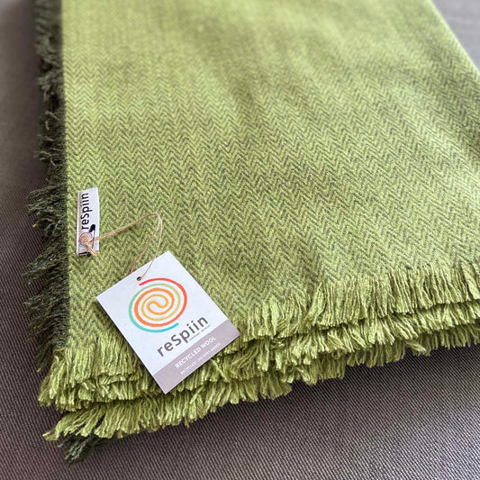 Recycled Wool Blanket/Throw - Fern