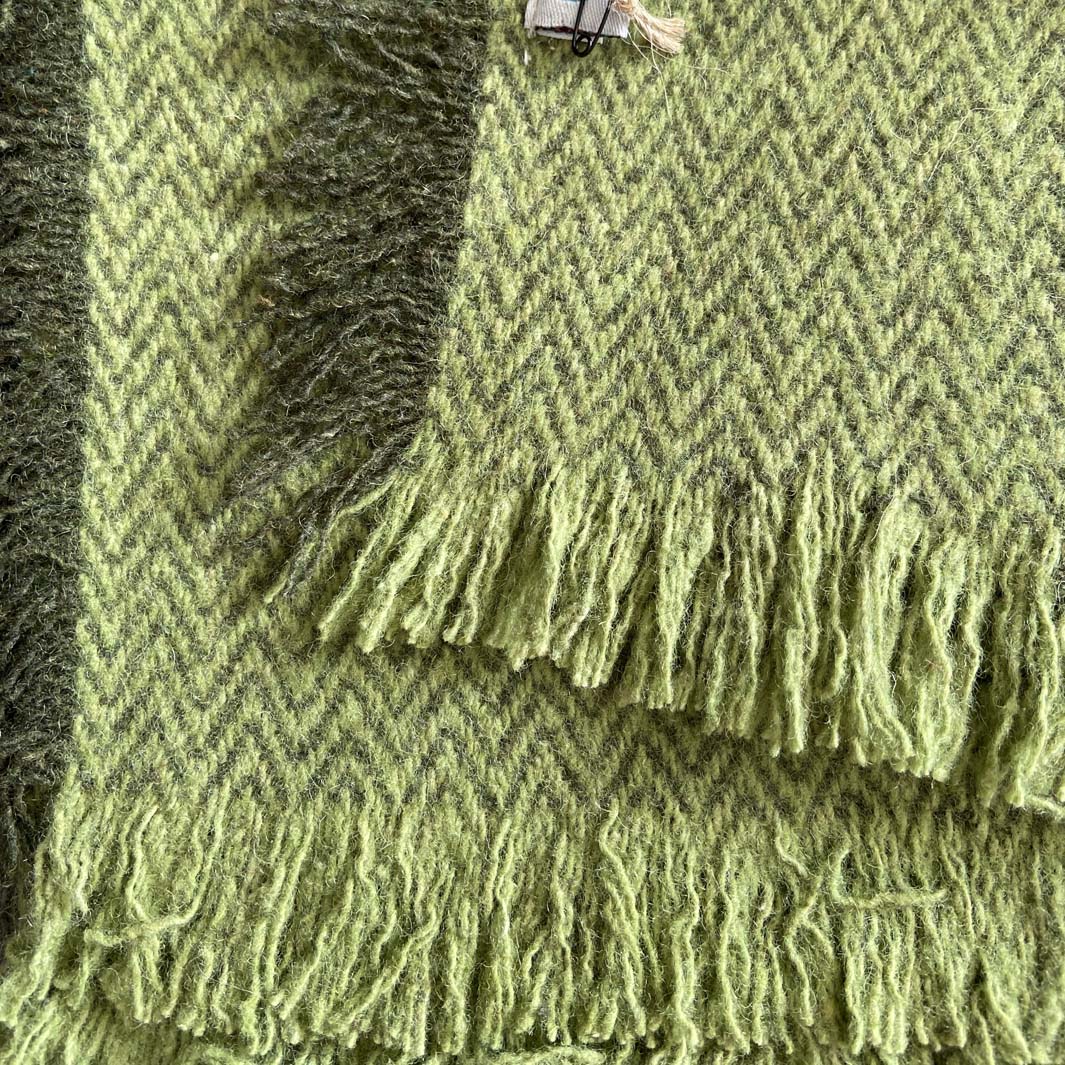 Recycled Wool Blanket/Throw - Fern