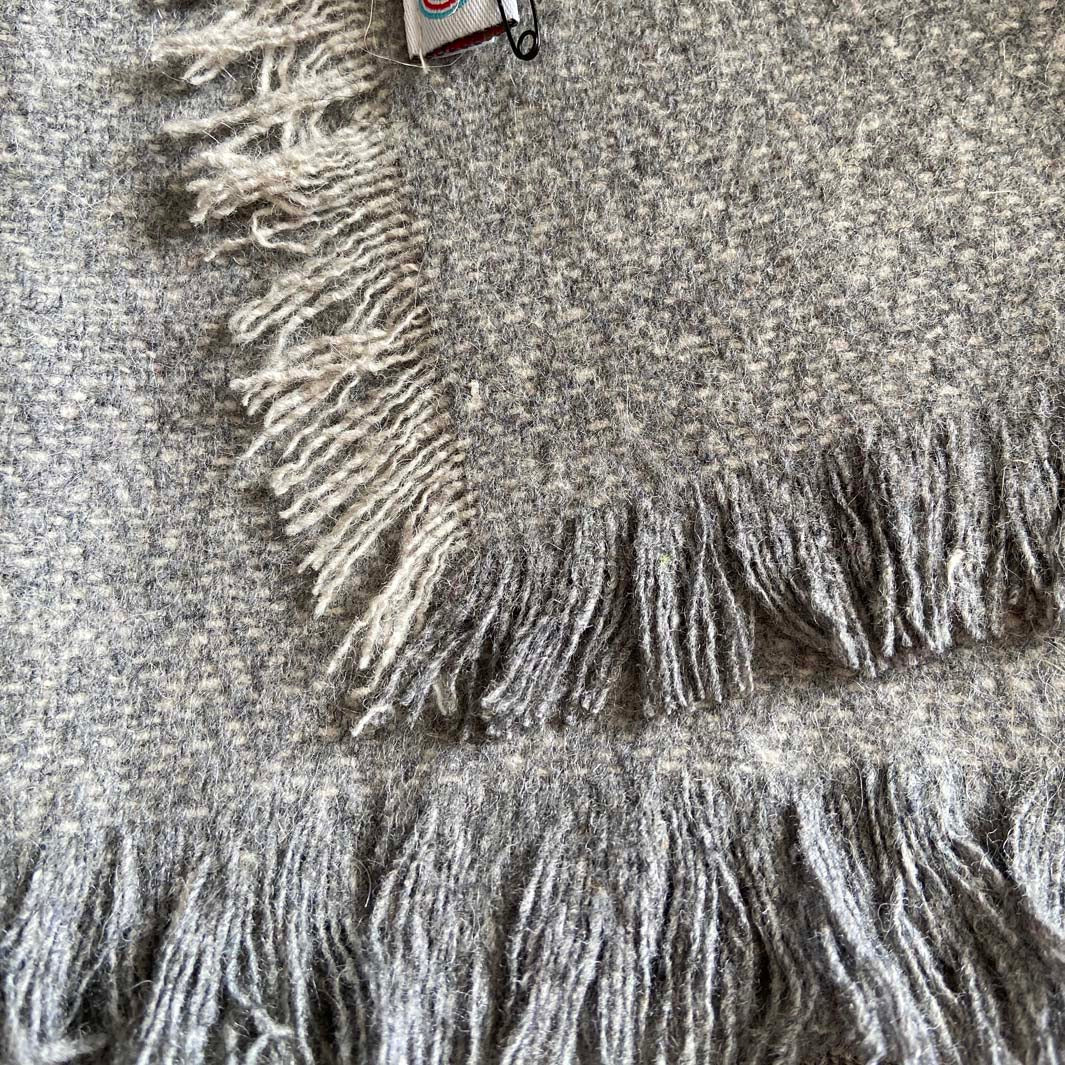 Recycled Wool Throw/ Blanket - DOVE