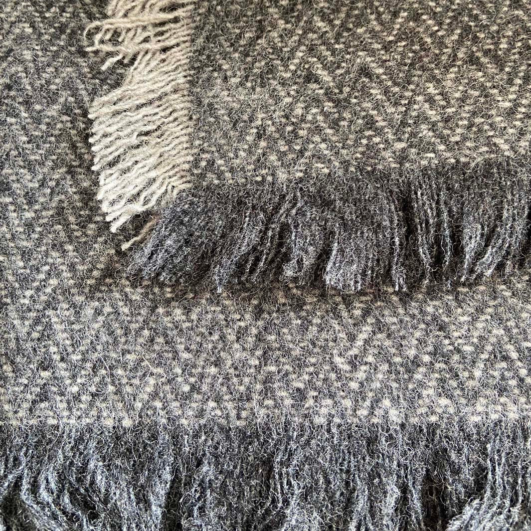 Recycled Wool Blanket/Throw - Slate