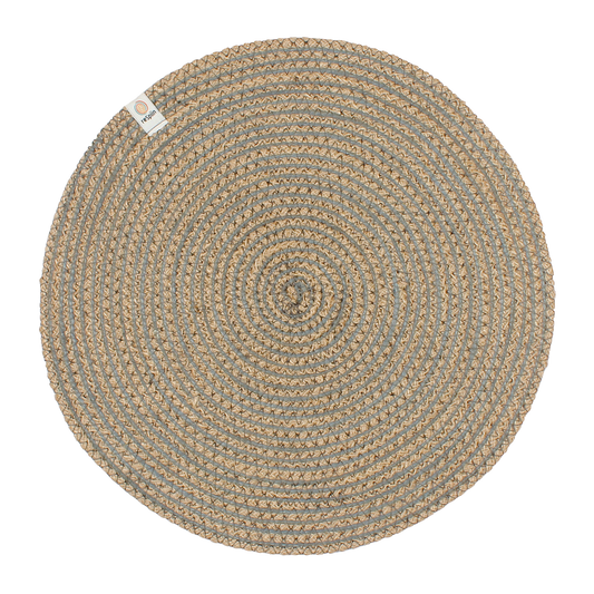 Spiral Jute Tablemat - NATURAL/GREY