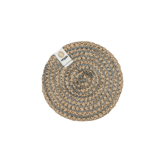 Spiral Jute Coaster - NATURAL/GREY